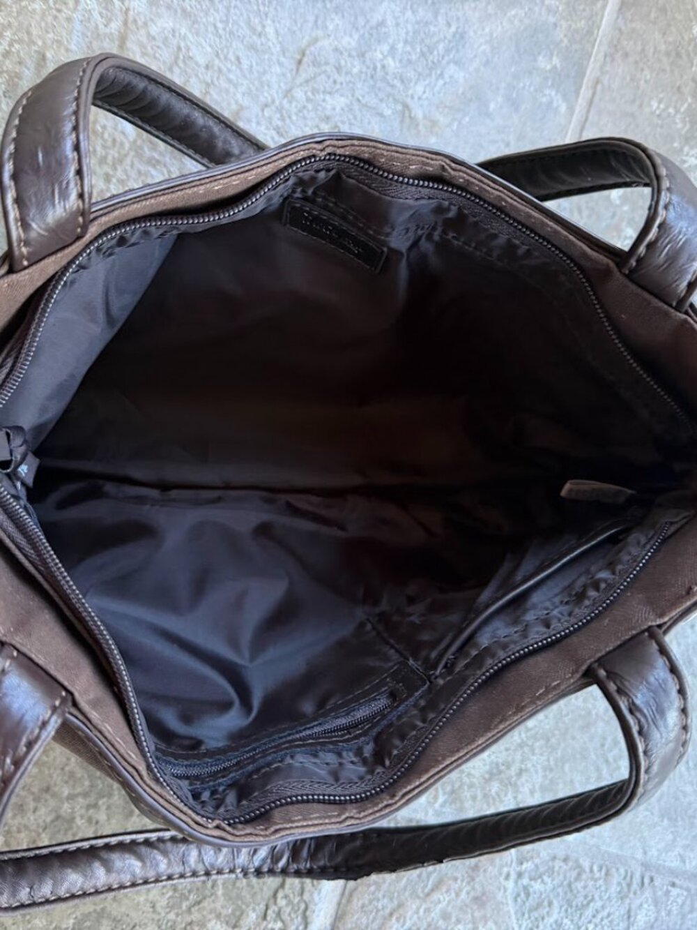 Thirty-One Skirt Purse Brown Hobo Bag & Paisley Interchangeable Cover Set - Picture 3 of 6